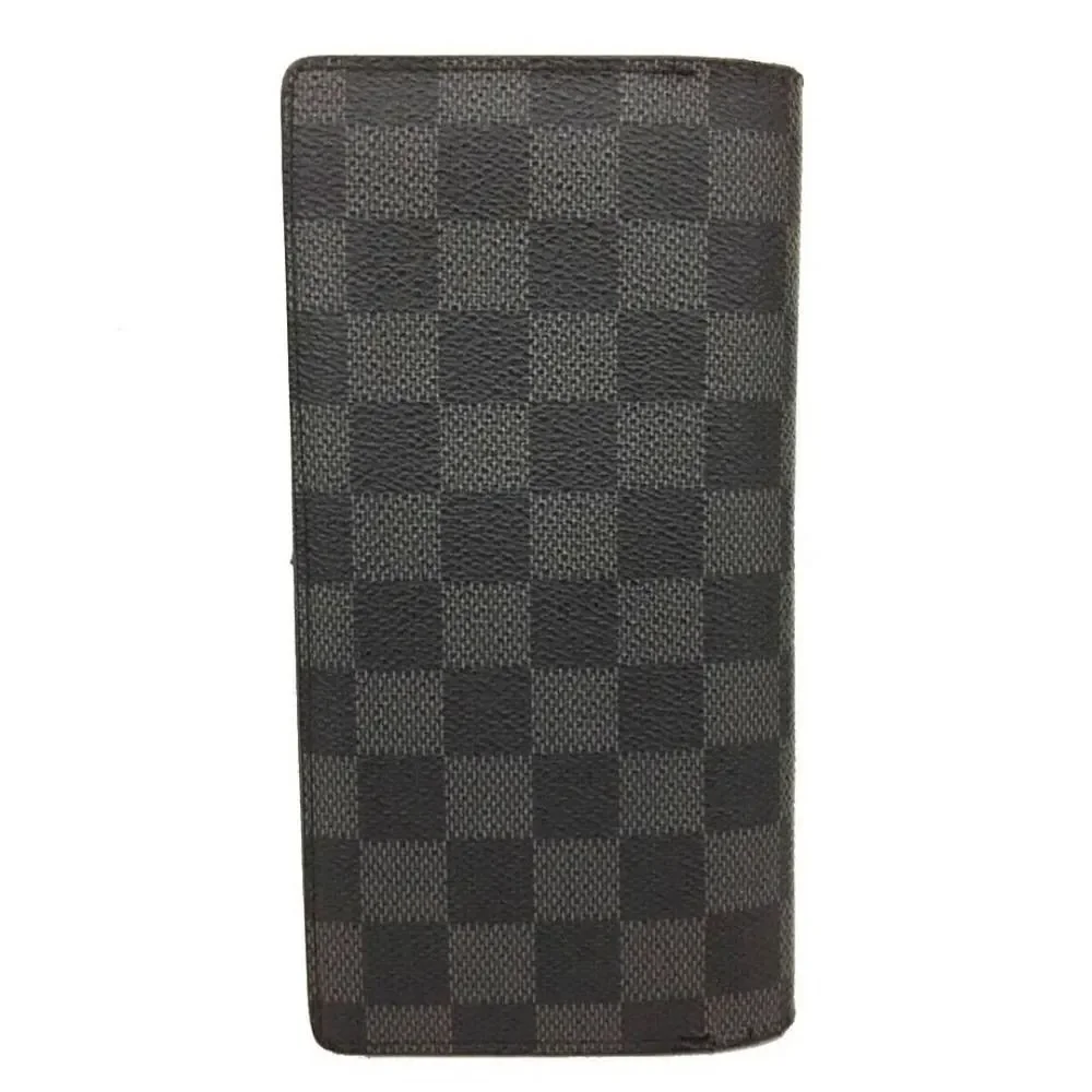 Authentic Louis Vuitton Damier Graphite Long Wallet Purse/TA2172.
